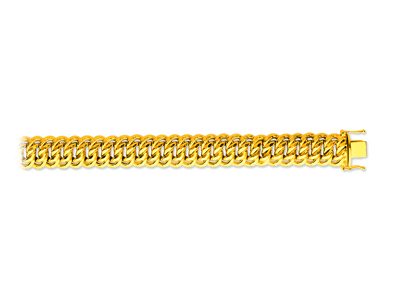 Pulsera De Malla Americana 14 mm, 19 cm, Oro Amarillo De 18k - Imagen Estandar - 1