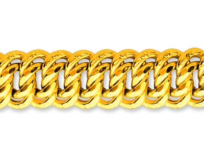 Pulsera De Malla Americana 14 mm, 19 cm, Oro Amarillo De 18k - Imagen Estandar - 2