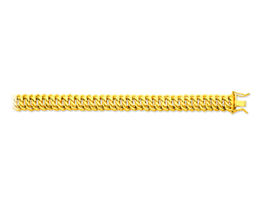 Pulsera De Malla Americana 10 mm, 19 cm, Oro Amarillo De 18 K - Imagen Estandar - 1