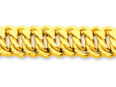 Pulsera De Malla Americana 10 mm, 19 cm, Oro Amarillo De 18 K - Imagen Estandar - 2