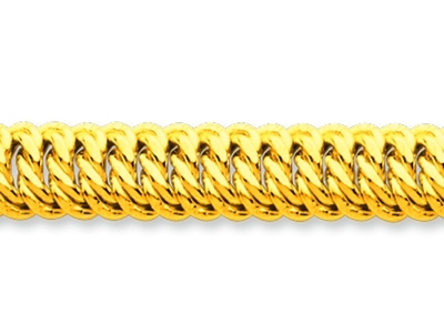Pulsera De Malla Americana 8 mm, 18 cm, Oro Amarillo De 18 K - Imagen Estandar - 2
