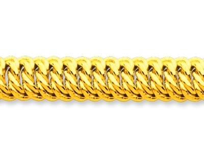 Pulsera Malla Americana 8 Mm, 18 Cm, Oro Amarillo 18k - Imagen Estandar - 2