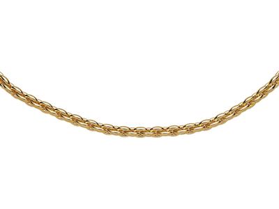 Collar Con Orejas 8,60 Mm, 45 Cm, Oro Amarillo 18k