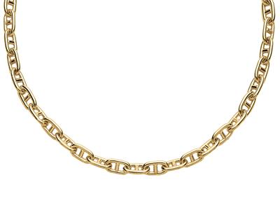 Collar Malla Marina 7 Mm, 42 Cm, Oro Amarillo 18k