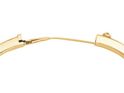 Brazalete Jonc De Hilo Cuadrado De 4 mm, 60 mm, Oro Amarillo De 18 K - Imagen Estandar - 2