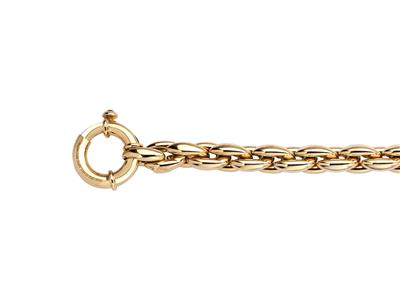 Pulsera Orejeras 8,60 Mm, 19 Cm, Oro Amarillo 18k - Imagen Estandar - 2