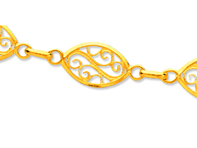 Collarín De Malla De Filigrana 8 mm, 65 cm, Oro De 18k - Imagen Estandar - 2