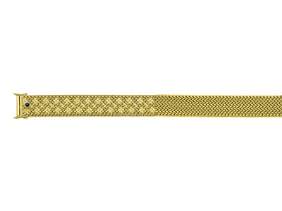 Pulsera Malla Polonesa Reversible 15 Mm, 19 Cm, Oro Amarillo 18k. Ref. 1318 - Imagen Estandar - 1
