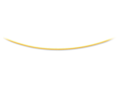 Collar Omega Redondo Avvolto 1,4 Mm, 42 Cm, Oro Amarillo 18k