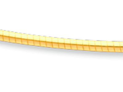 Collar Omega Redondo Avvolto 1,4 mm, 42 cm, Oro Amarillo De 18 K - Imagen Estandar - 2