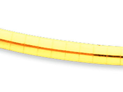 Collar Omega Curvo 3 Mm, 42 Cm, Oro Amarillo 18k - Imagen Estandar - 2