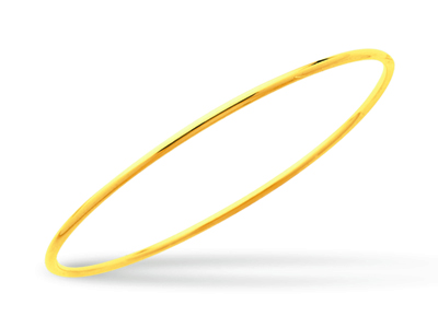 Brazalete Jonc Cerrado, Hilo Redondo De 2 mm, Forma Redonda De 65 mm, Oro Amarillo De 18 K - Imagen Estandar - 1