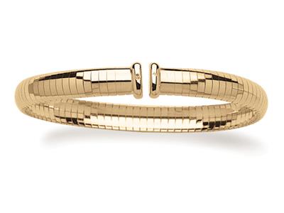 Brazalete Omega Abierto Y Flexible De 6 mm, Oro Amarillo De 18k. Ref. 815 - Imagen Estandar - 1