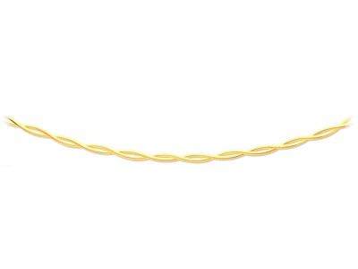 Collar Omega Envuelto 2 Hileras Trenzadas : 4 Mm, 42 Cm, Oro Amarillo De 18 K - Imagen Estandar - 1
