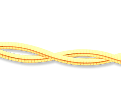 Collar Omega Envuelto 2 Hileras Trenzadas : 4 Mm, 42 Cm, Oro Amarillo De 18 K - Imagen Estandar - 2