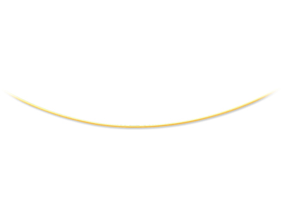 Collar Omega Redondo Avvolto 1 Mm, 42 Cm, Oro Amarillo 18k