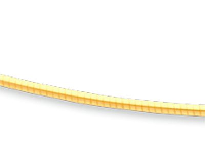 Collar Omega Redondo Avvolto 1 mm, 42 cm, Oro Amarillo De 18 K - Imagen Estandar - 2