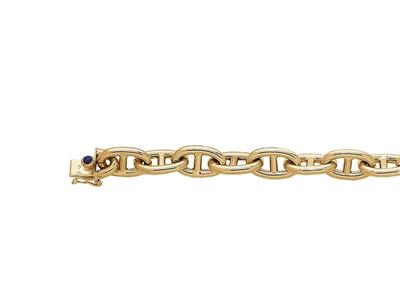 Pulsera De Malla Forzada Marine, 10,3 mm, 20 cm, Oro Amarillo De 18 K.referencia. 2511-20 - Imagen Estandar - 2