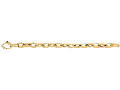 Pulsera 1623, Eslabones Ovalados Grandes, 21,5 cm, Oro Amarillo De 18 K - Imagen Estandar - 1