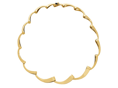 Collar Wave, 41,50 Cm, Oro Amarillo De 18 Quilates