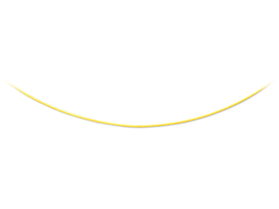Collar Cable 1 Mm, 42-45 Cm, Oro Amarillo 18k