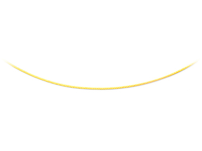 Collar Cable 1,4 Mm, 42-45 Cm, Oro Amarillo 18k
