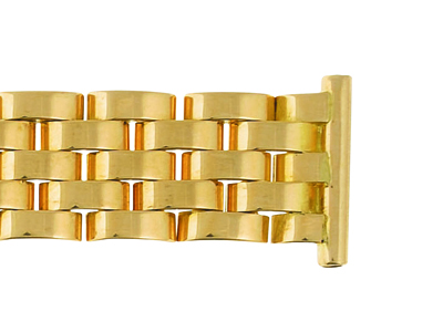 Brazalete De Reloj Grain De Riz, Malla Ajustada De 8 mm, Oro Amarillo De 18 Quilates. Ref. 9056 - Imagen Estandar - 2