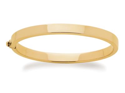 Brazalete Hueco Con Apertura De 6 X3 mm, 60 mm, Oro Amarillo De 18 K. Referencia. 1774 - Imagen Estandar - 1
