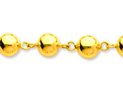Collar De Bolas De Marsella 7 mm, 45 cm, Oro Amarillo De 18 K - Imagen Estandar - 2