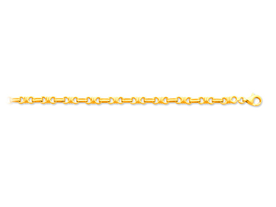 Pulsera Nudos 4,4 Mm, 20 Cm, Oro Amarillo 18k