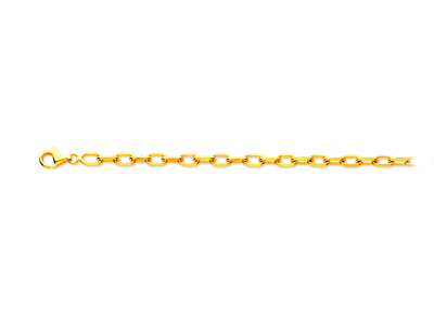 Pulsera Forçat Malla Diamante 5 Mm, 21 Cm, Oro Amarillo 18k