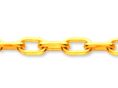 Pulsera De Eslabón De Eslabones Forzados Talla Diamante, 21 cm, Oro Amarillo De 18 K - Imagen Estandar - 2