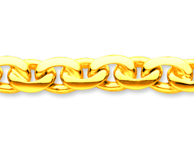 Pulsera De Eslabón De Judía Macizo 6,8 mm, 21 cm, Oro Amarillo De 18 K - Imagen Estandar - 2