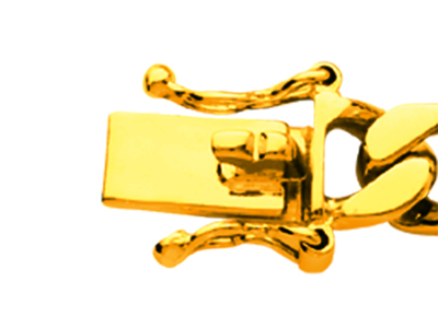 Pulsera Identificativa De Malla Gourmette Ajustada, 6 mm, 20 cm, Oro Amarillo De 18 K - Imagen Estandar - 3