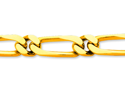 Pulsera De Eslabón Alternado 1/1 8 mm, 21 cm, Oro De 18 Quilates - Imagen Estandar - 2