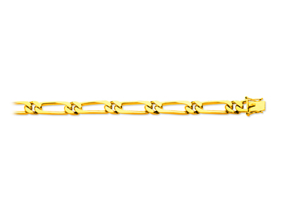 Pulsera 11 7 Mm, 21 Cm, Oro Amarillo De 18 Quilates