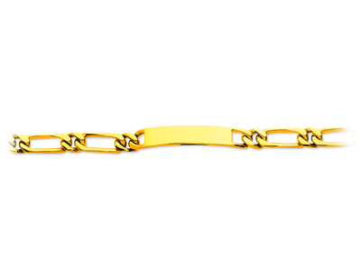 Pulsera De Identidad De Malla Alternativa 1/1 Apretada 8 mm, 22 cm, Oro Amarillo De 18 K - Imagen Estandar - 1