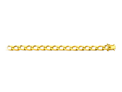 Pulsera Apretada De Malla De Tipo Caballo De 6mm, 20,50cm, Oro Amarillo De 18 K