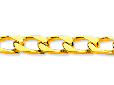 Pulsera Apretada De Malla De Tipo Caballo De 6 mm, 20,50 cm, Oro Amarillo De 18 K - Imagen Estandar - 2