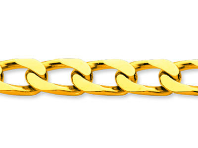 Pulsera Compacta De Maille Caballo De 7 mm, 20 cm, Oro Amarillo De 18 K - Imagen Estandar - 2