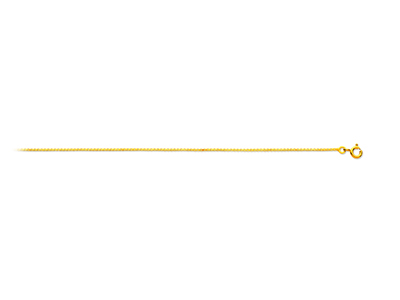 Cadena De Malla Veneciana 1,08mm, 40cm, Oro Amarillo De 18 K