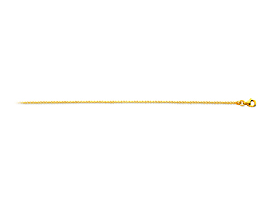 Cadena De Eslabn Veneciano 1,24mm, 50cm, Oro Amarillo De 18 K