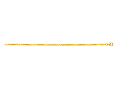 Cadena De Eslabones Tipo Palmier Maciza, 2,30mm, 45cm, Oro Amarillo De 18 Quilates
