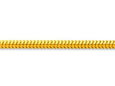 Cadena De Malla Serpentina 1,90 mm,45 cm, Oro Amarillo De 18 Quilates - Imagen Estandar - 2
