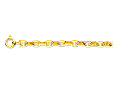 Pulsera Forçat Marine Hueco 10 Mm, 20 Cm, Oro Amarillo 18k - Imagen Estandar - 1