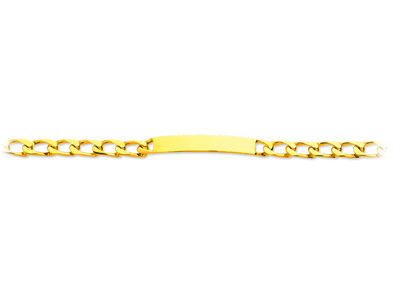 Pulsera De Identidad, Cadena De Caballo De 6 Mm, 20,5 Cm, Oro Amarillo De 18 Quilates - Imagen Estandar - 1