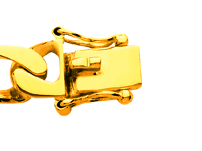 Pulsera Identificativa De Malla De Caballo Apretada, 7 mm, 20,5 cm, Oro Amarillo De 18 K - Imagen Estandar - 3