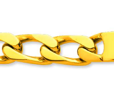 Pulsera De Identidad De Malla De Caballo Apretada, 8 mm, 21 cm, Oro Amarillo De 18 K - Imagen Estandar - 2