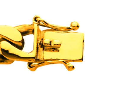 Pulsera De Identidad De Malla De Caballo Apretada, 8 mm, 21 cm, Oro Amarillo De 18 K - Imagen Estandar - 3