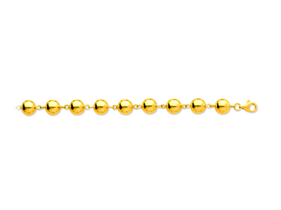 Pulsera Boules Marseillais 9 Mm, 19,5 Cm, Oro Amarillo 18k - Imagen Estandar - 1